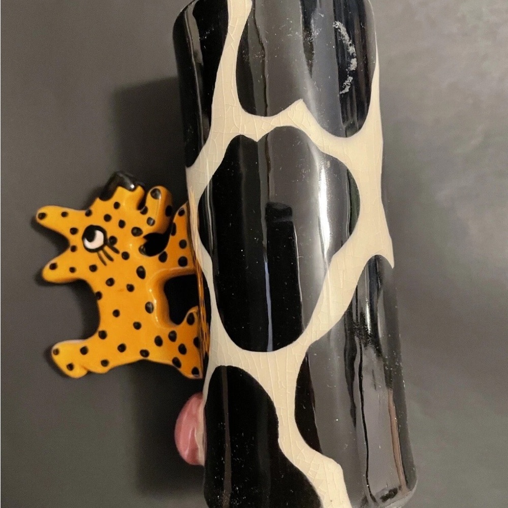 Judith Strong 80’s Leopard Accent Black and White mug